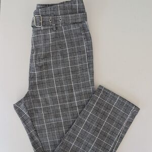 Kendall & Kylie Gray And Black Striped Trousers